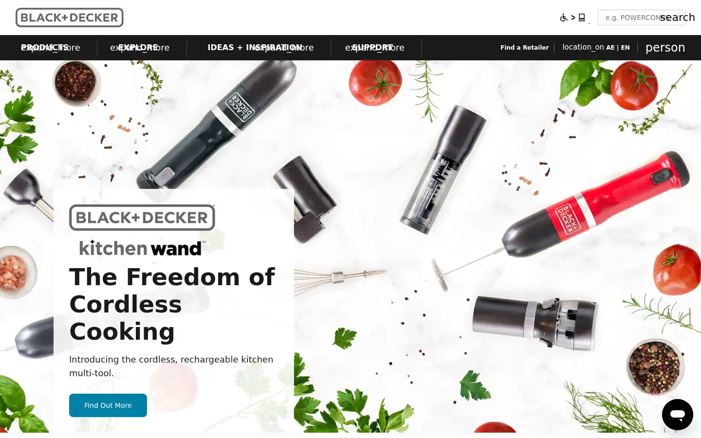Screenshot of me.blackanddecker.global