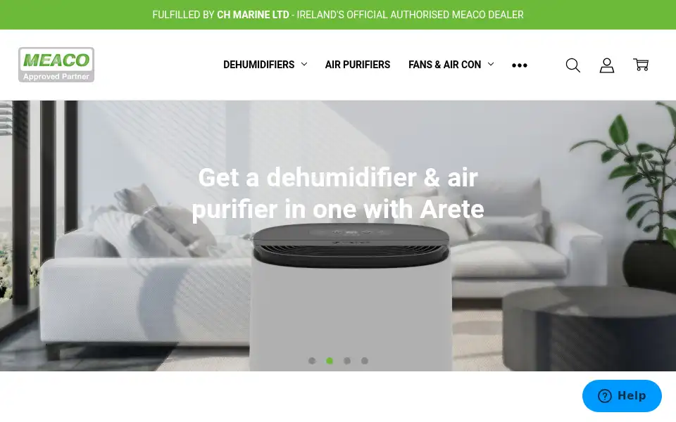 Screenshot of meaco.ie