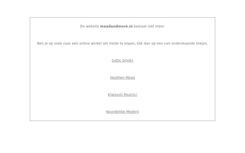 Screenshot of meadandmore.nl