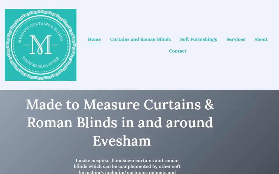 Screenshot of meadowcurtainsandblinds.com
