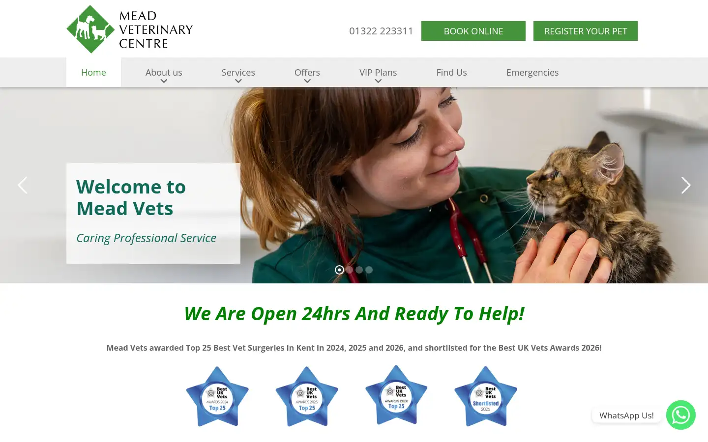 Screenshot of meadvets.com