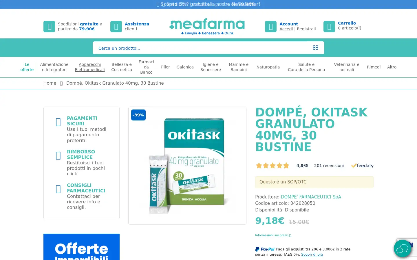 Screenshot of meafarma.it