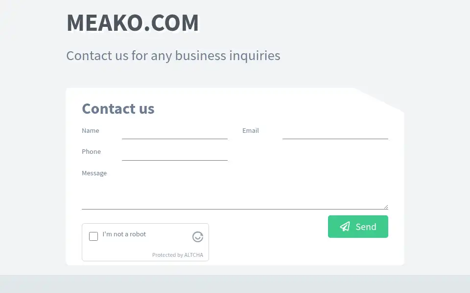 Screenshot of meako.com