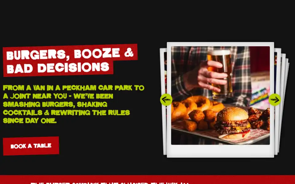 Screenshot of meatliquor.com