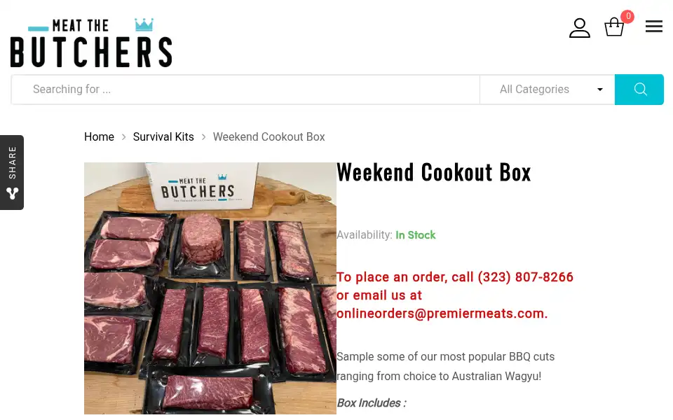 Screenshot of meatthebutchers.com