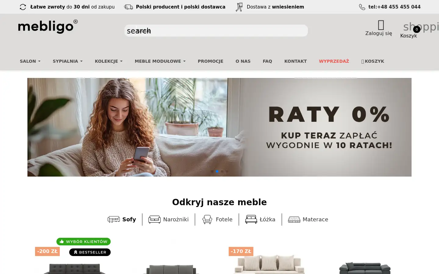 Screenshot of mebligo.pl