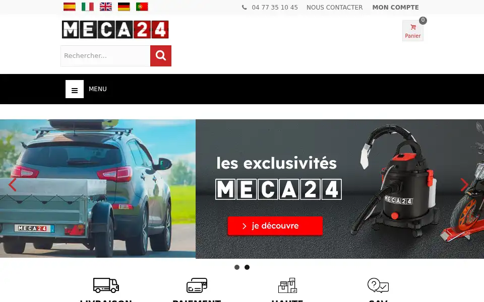 Screenshot of meca24.com