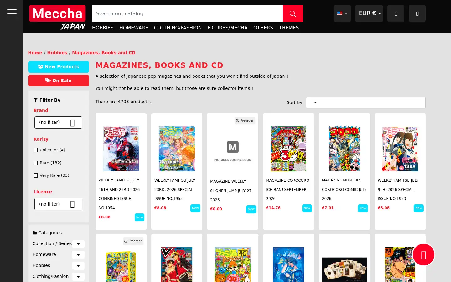 Screenshot of meccha-japan.com