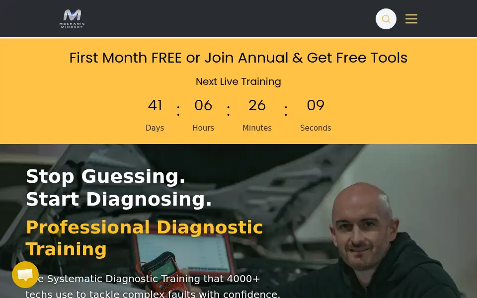 Screenshot of mechanicmindset.com
