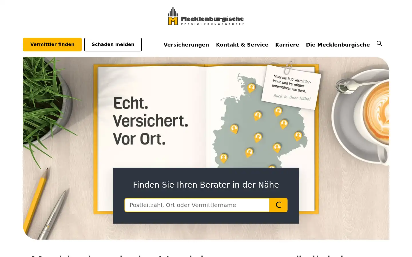 Screenshot of mecklenburgische.de