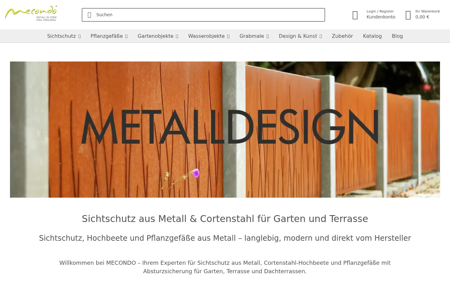 Screenshot of mecondo.de