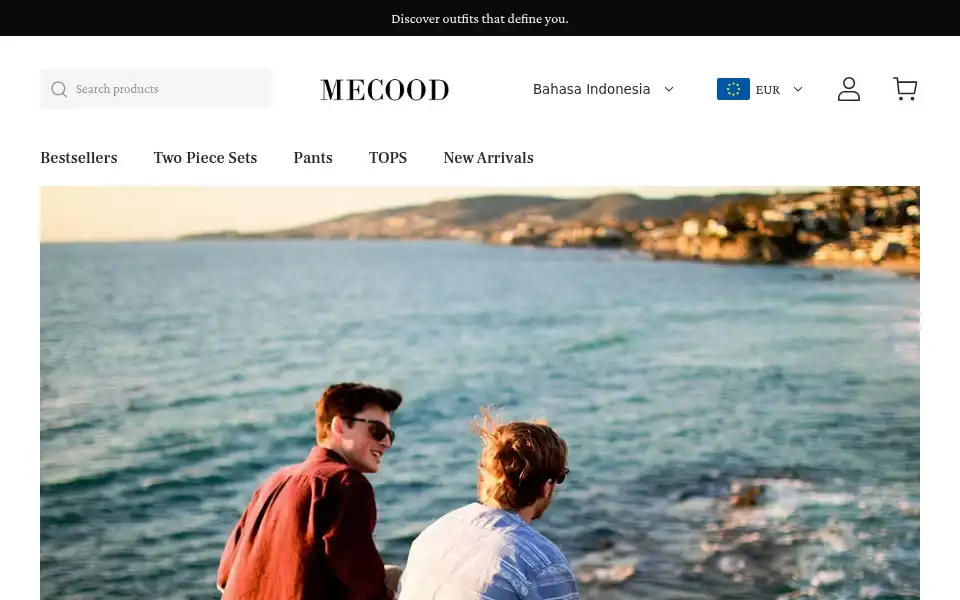 Screenshot of mecood.com