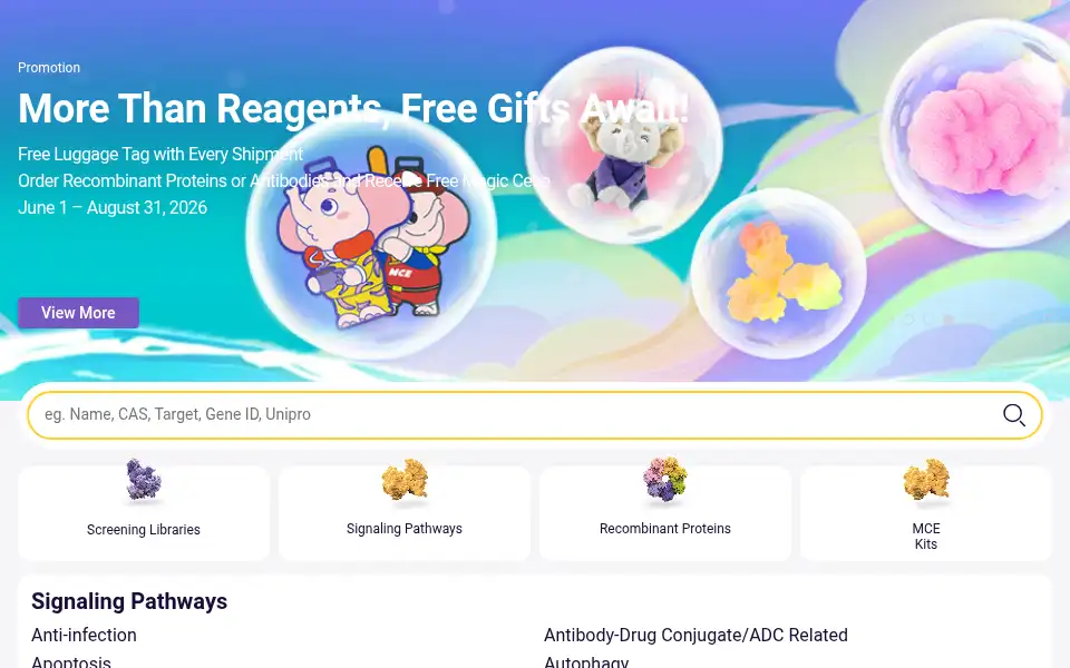 Screenshot of medchemexpress.com