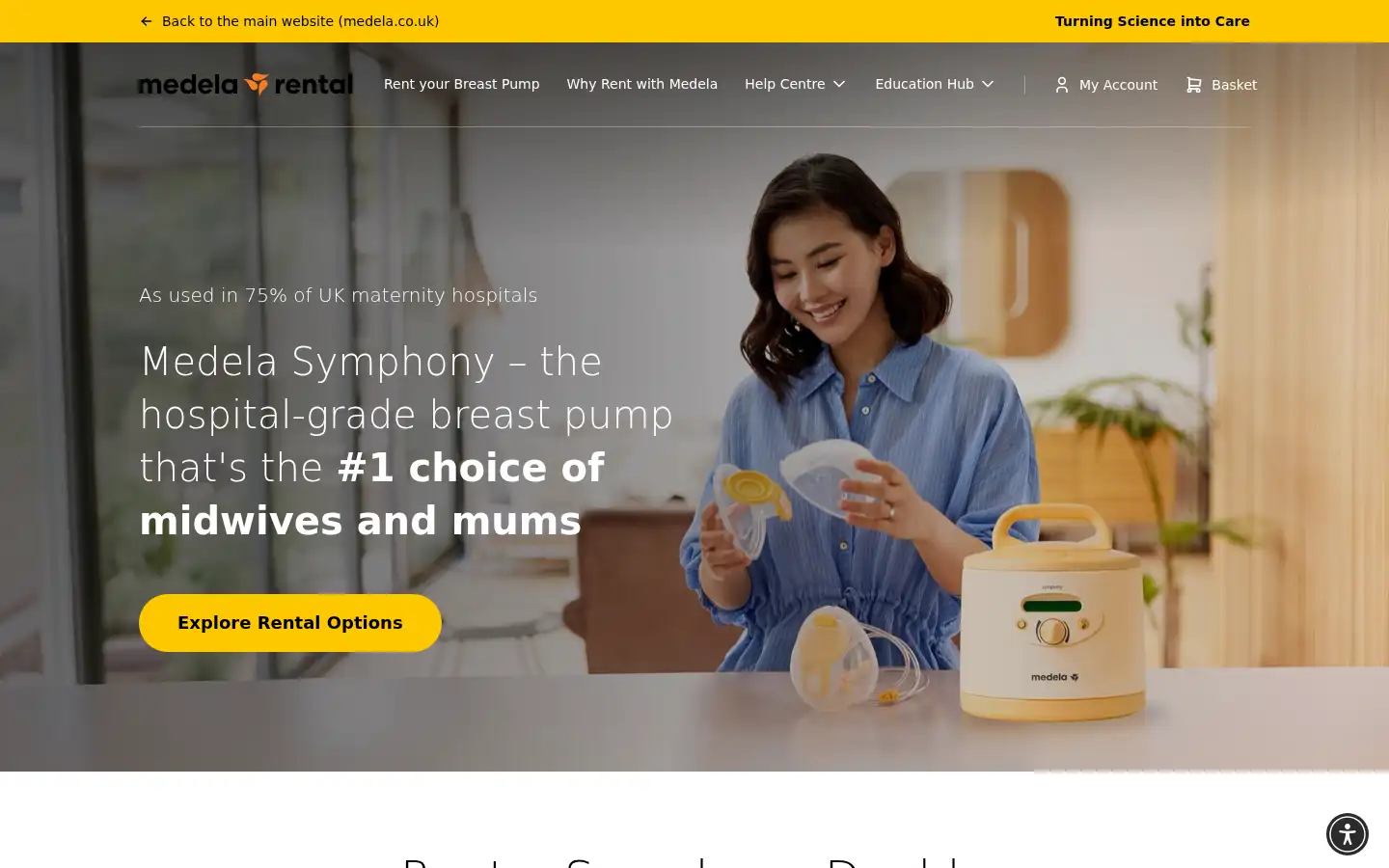 Screenshot of medela-rental.co.uk