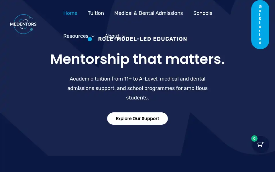 Screenshot of medentors.co.uk