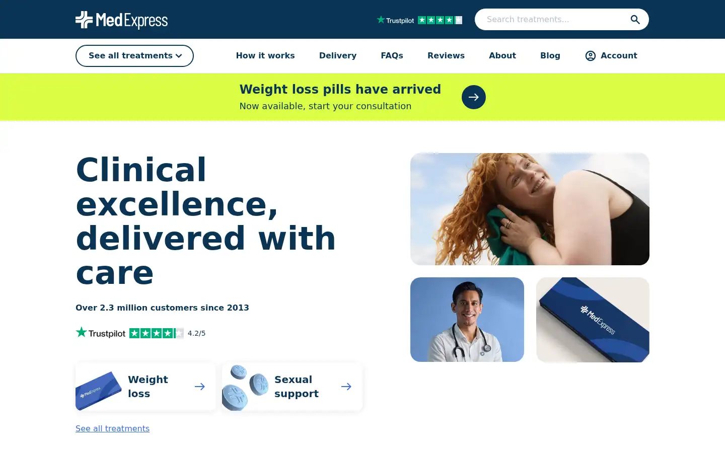 Screenshot of medexpress.co.uk