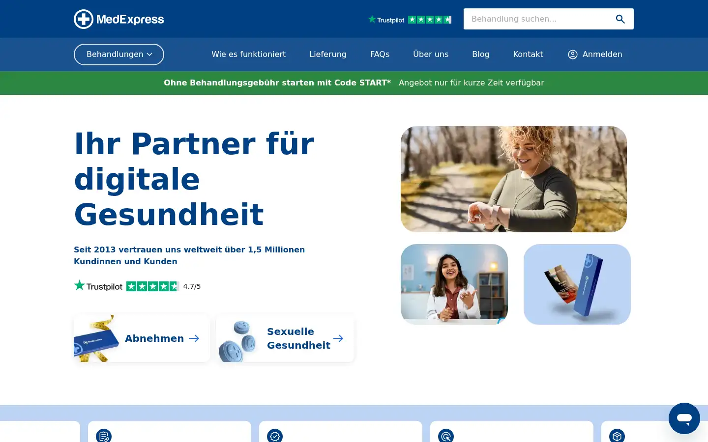 Screenshot of medexpress.de