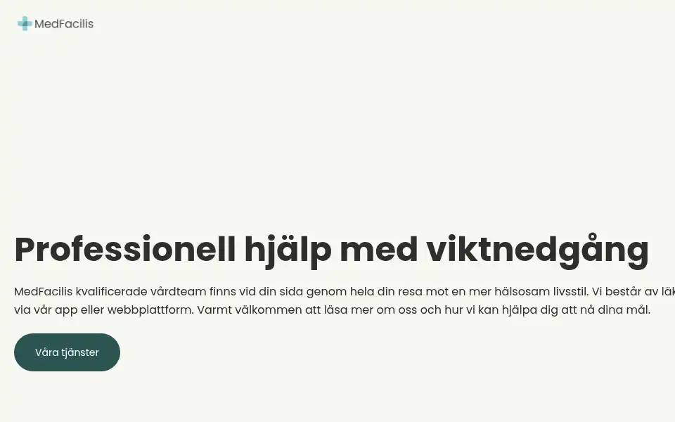 Screenshot of medfacilis.se