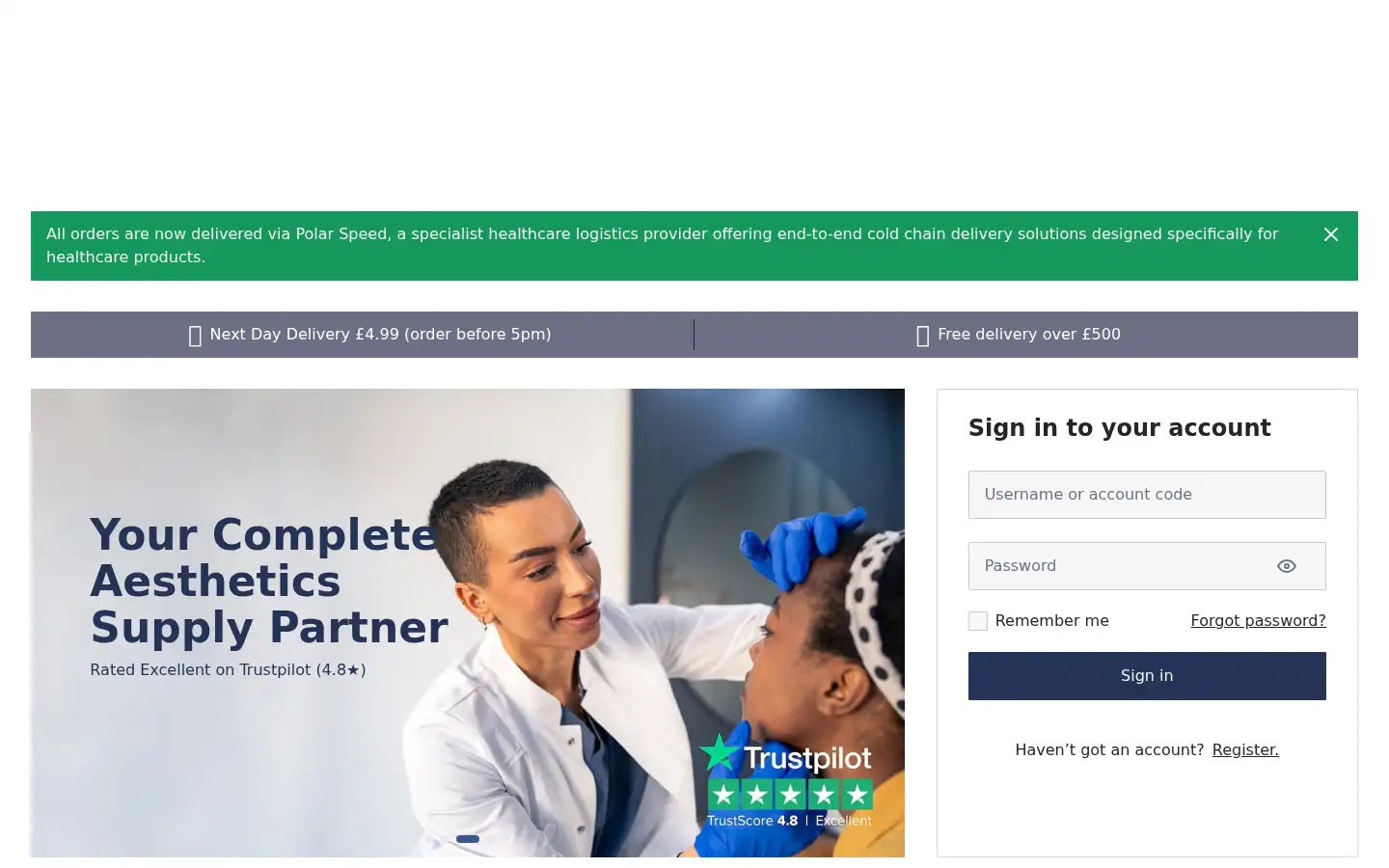 Screenshot of medfx.co.uk