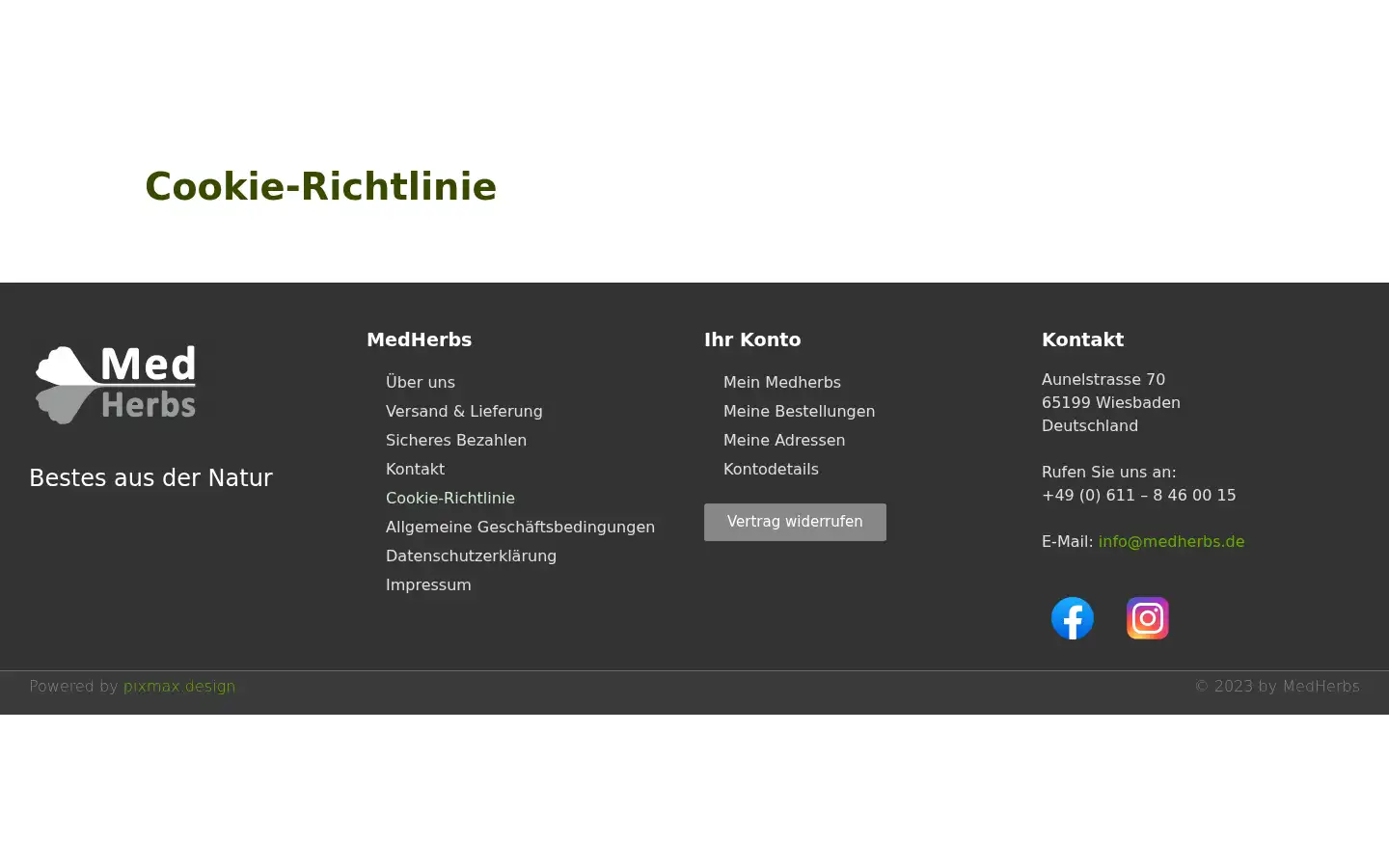 Screenshot of medherbs.de
