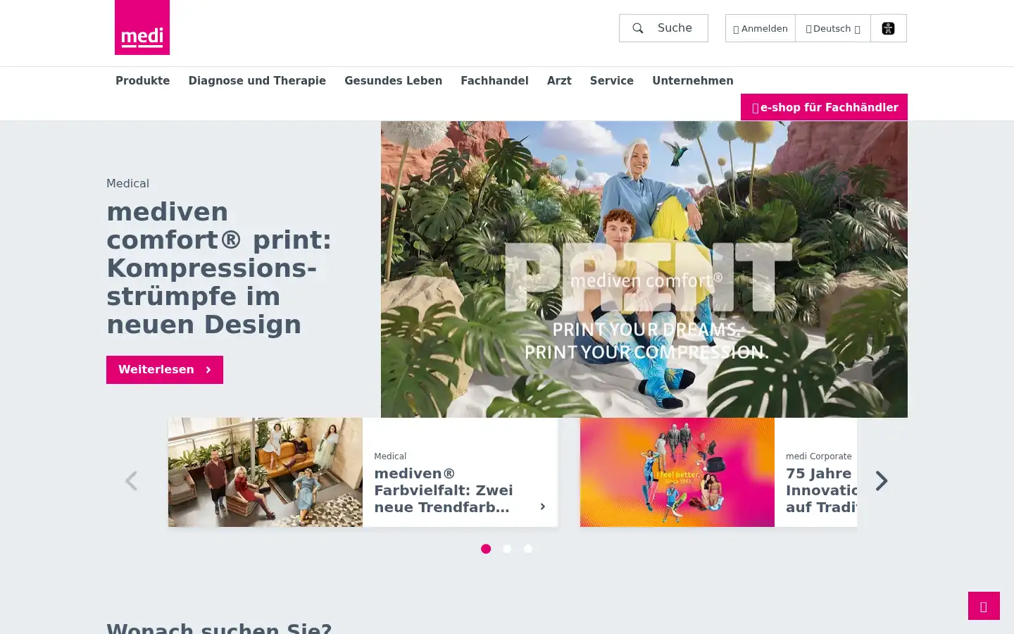 Screenshot of medi.de