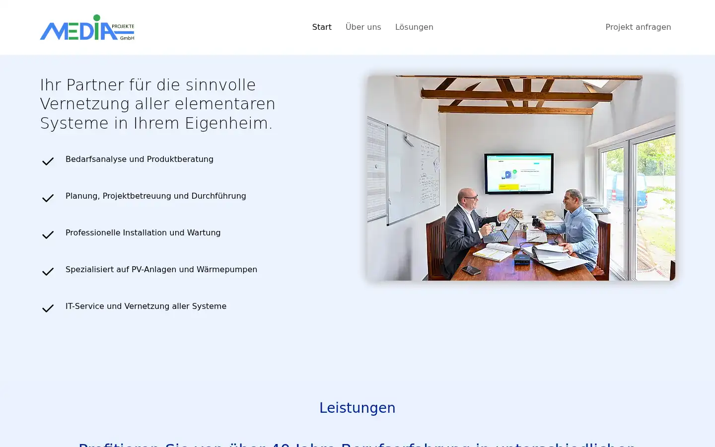 Screenshot of media-projekte.gmbh