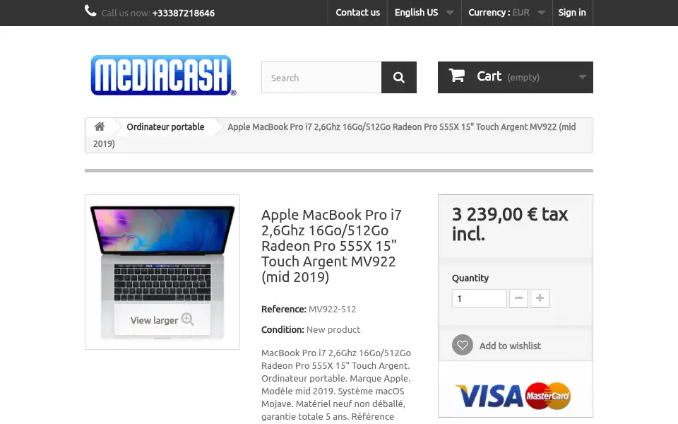 Screenshot of mediacash.com