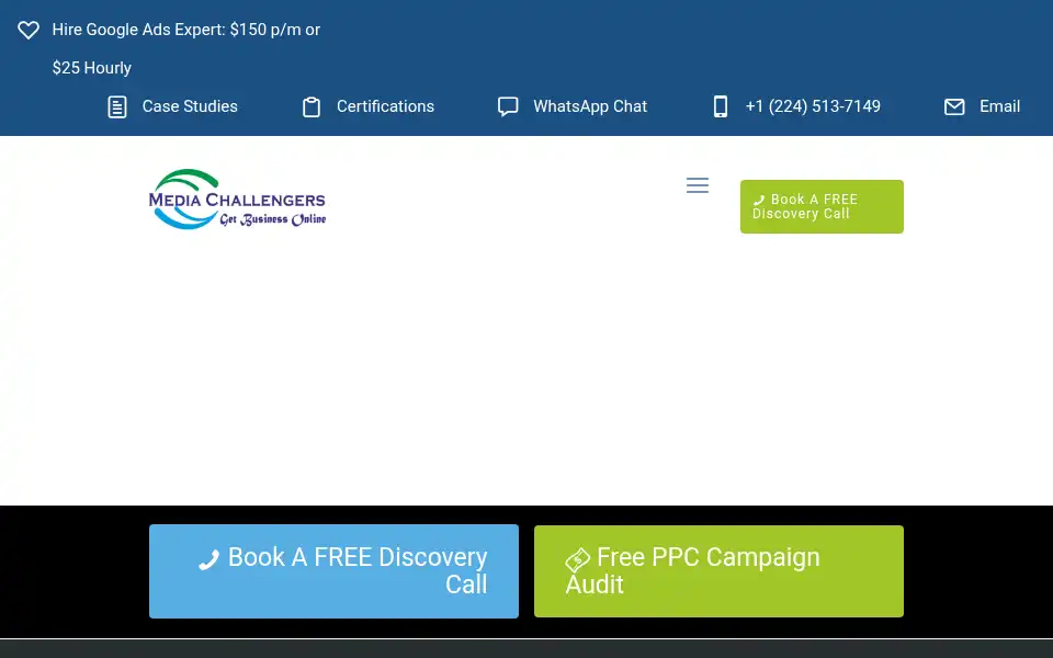 Screenshot of mediachallengers.com
