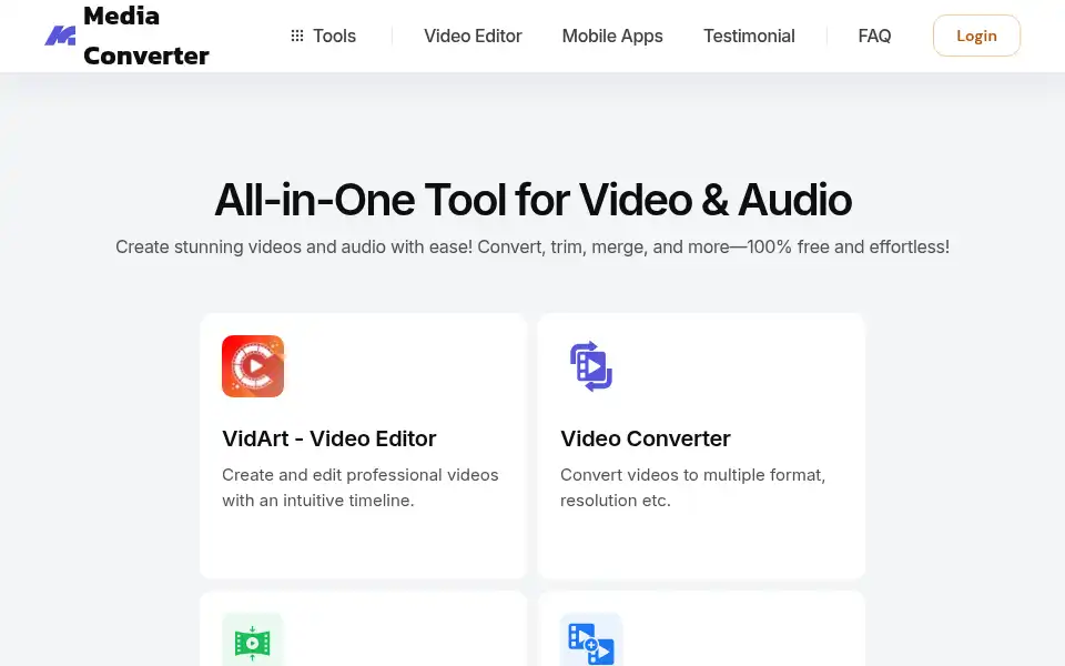 Screenshot of mediaconverter.io