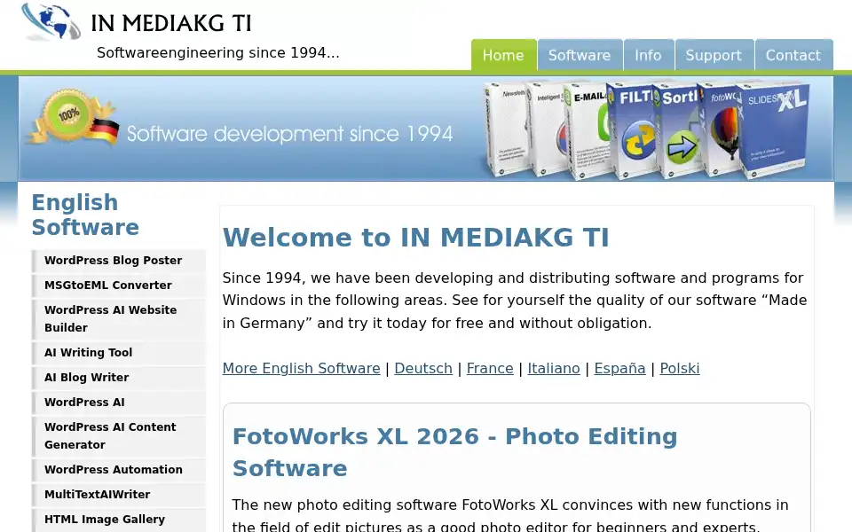 Screenshot of mediakg.com