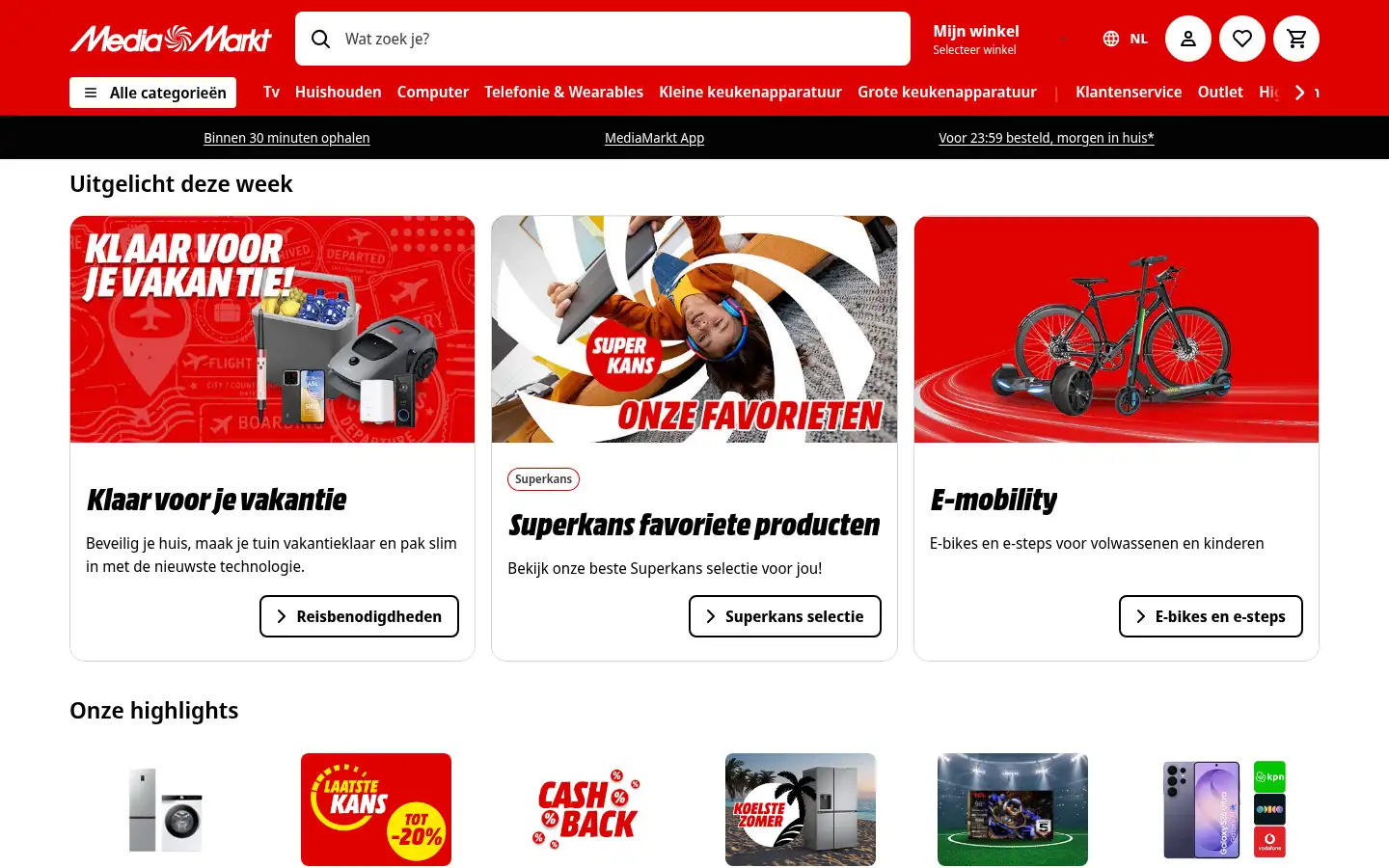 Screenshot of mediamarkt.nl