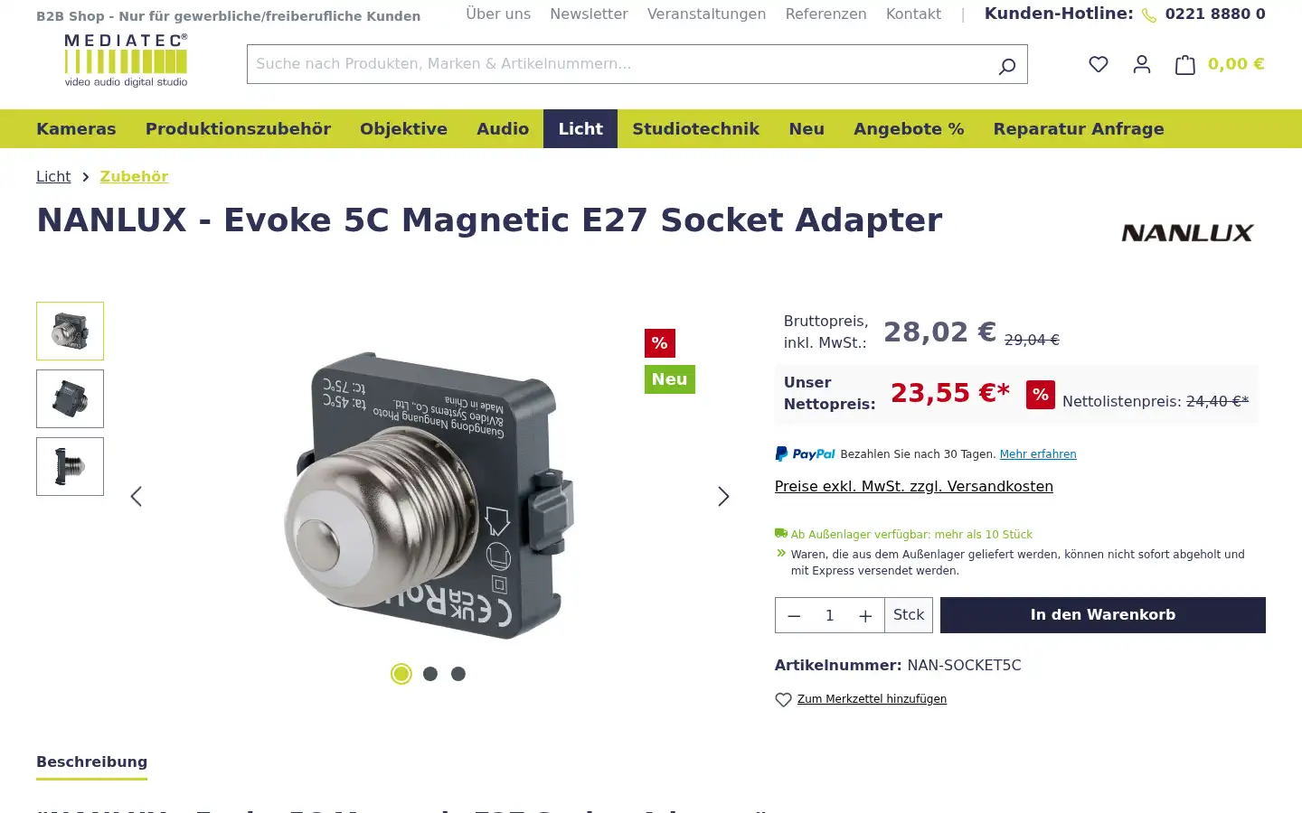 Screenshot of mediatec.de