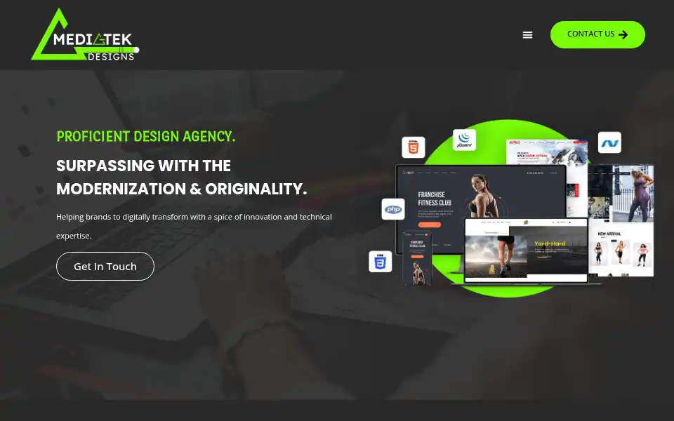 Screenshot of mediatekdesigns.com
