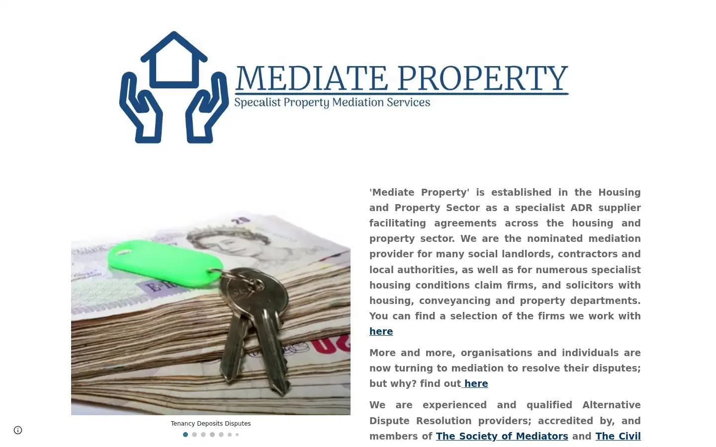 Screenshot of mediateproperty.co.uk