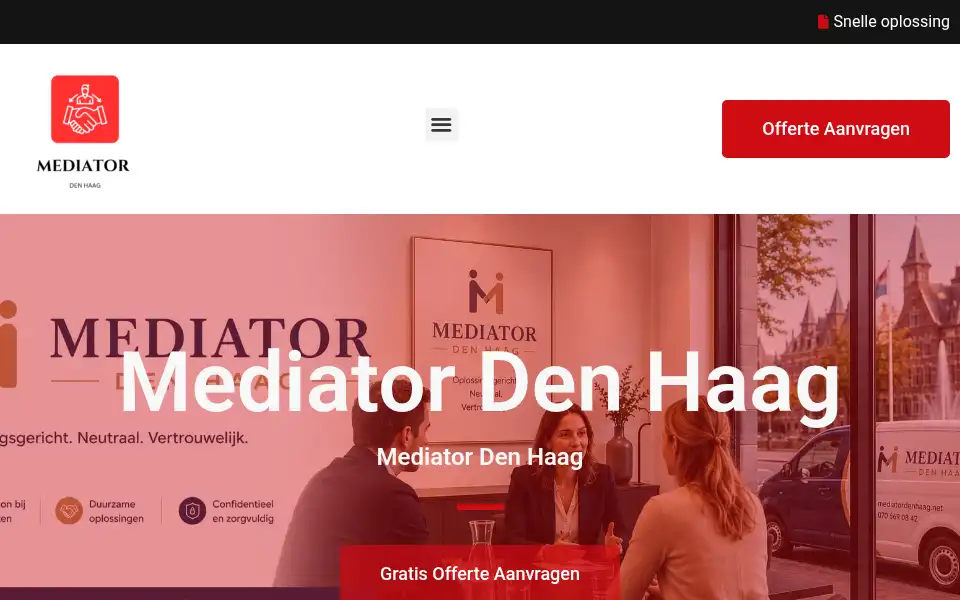 Screenshot of mediatordenhaag.net