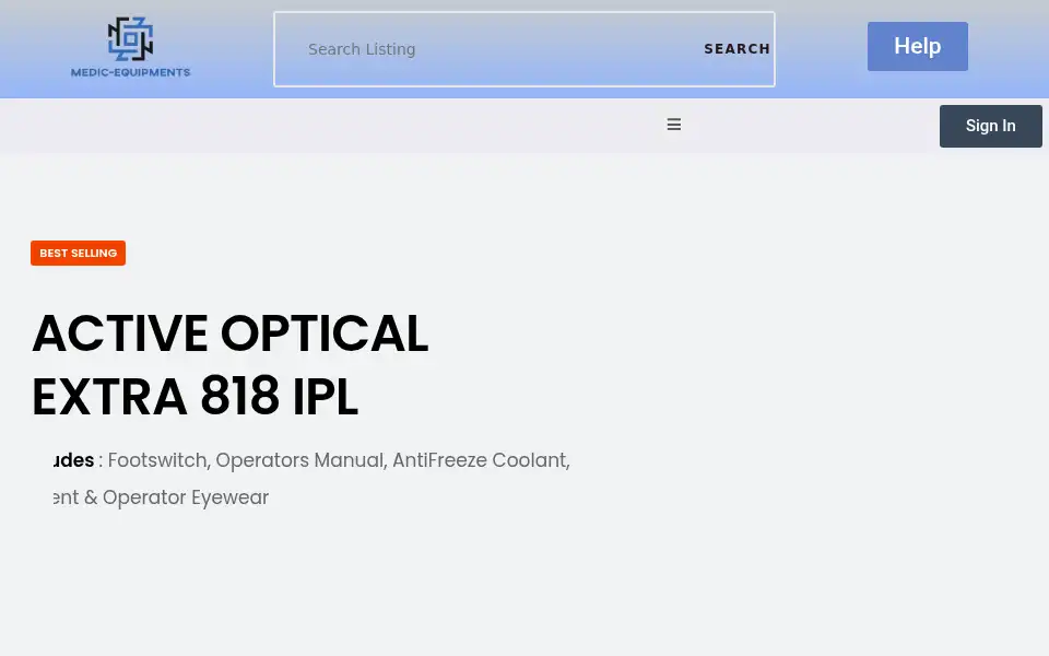 Screenshot of medic-equipments.com