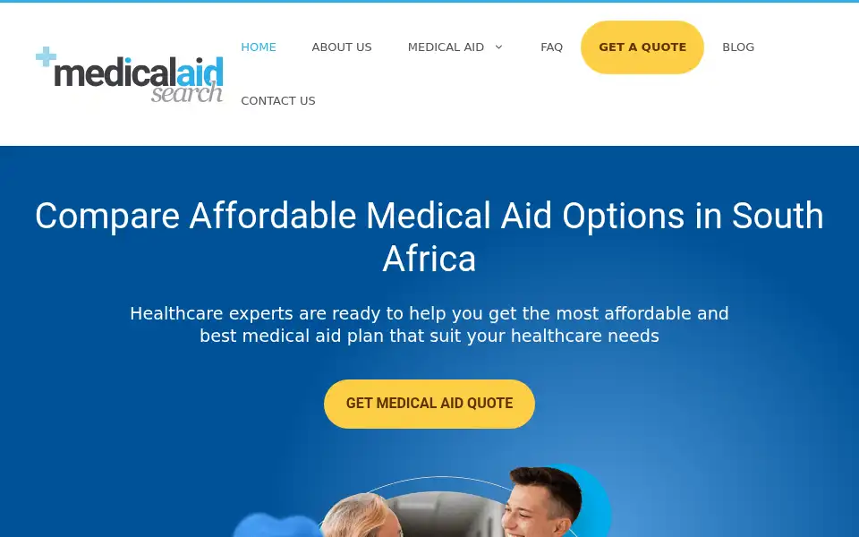 Screenshot of medicalaidsearch.co.za