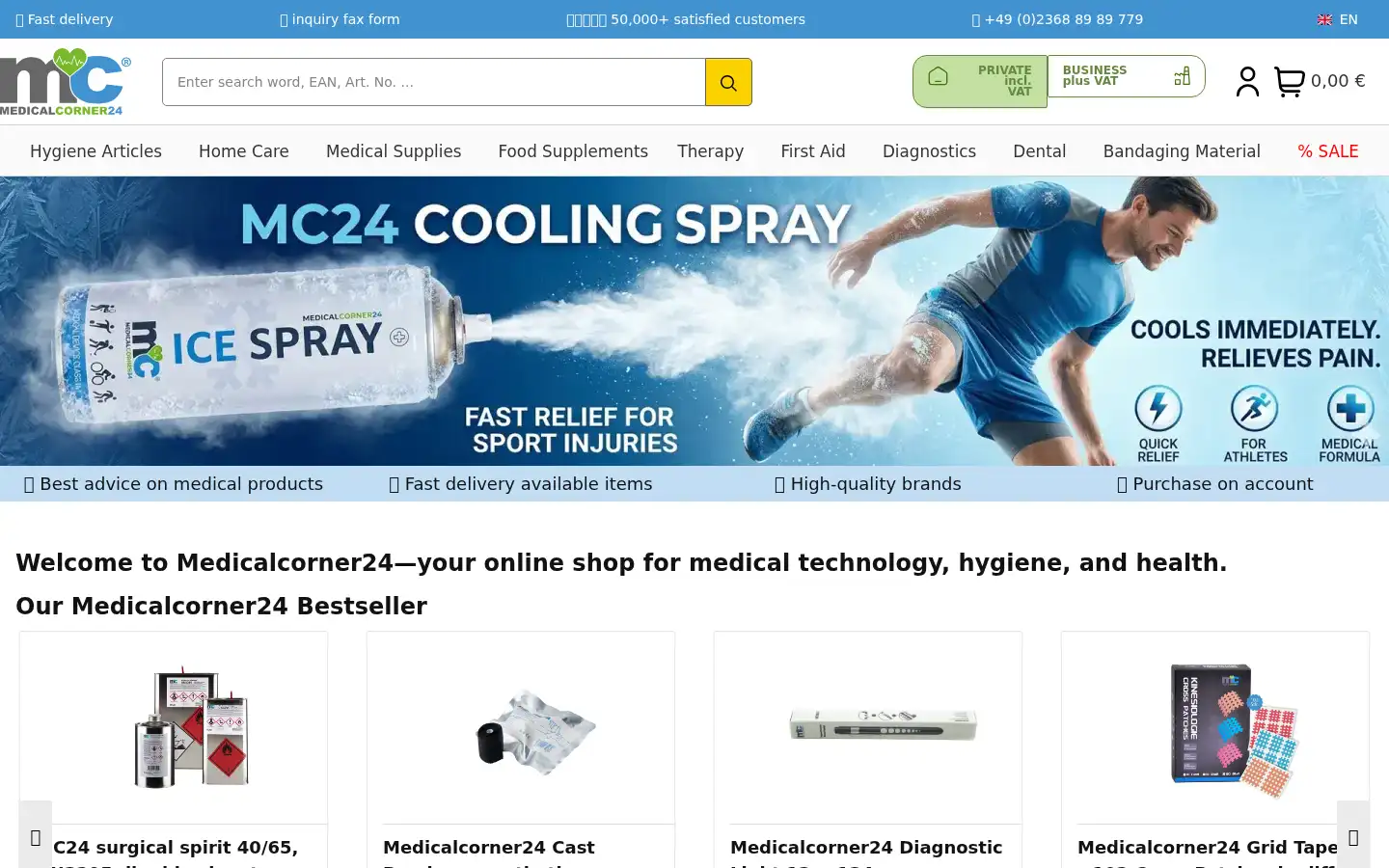 Screenshot of medicalcorner24.ch