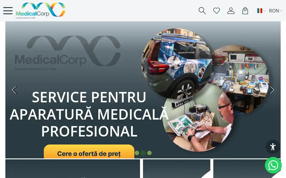 Screenshot of medicalcorp.ro