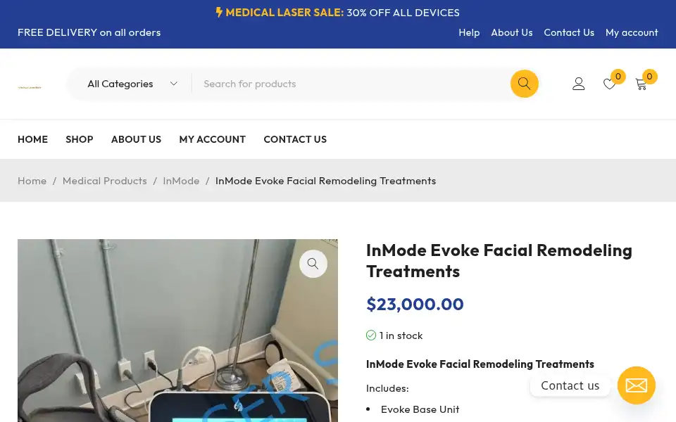 Screenshot of medicallasersale.com