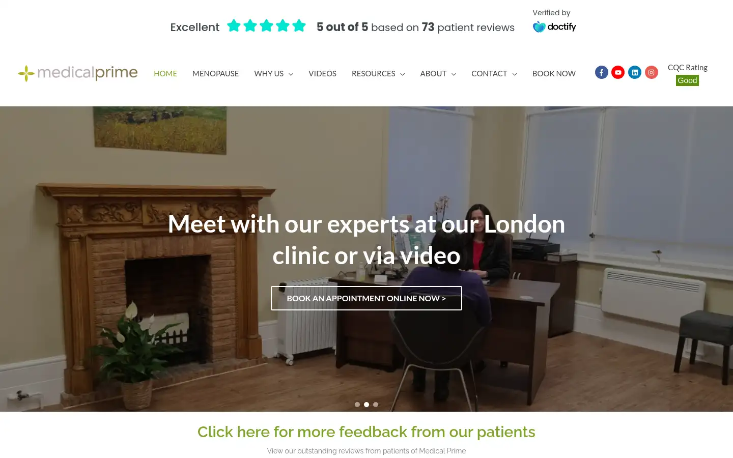 Screenshot of medicalprime.co.uk