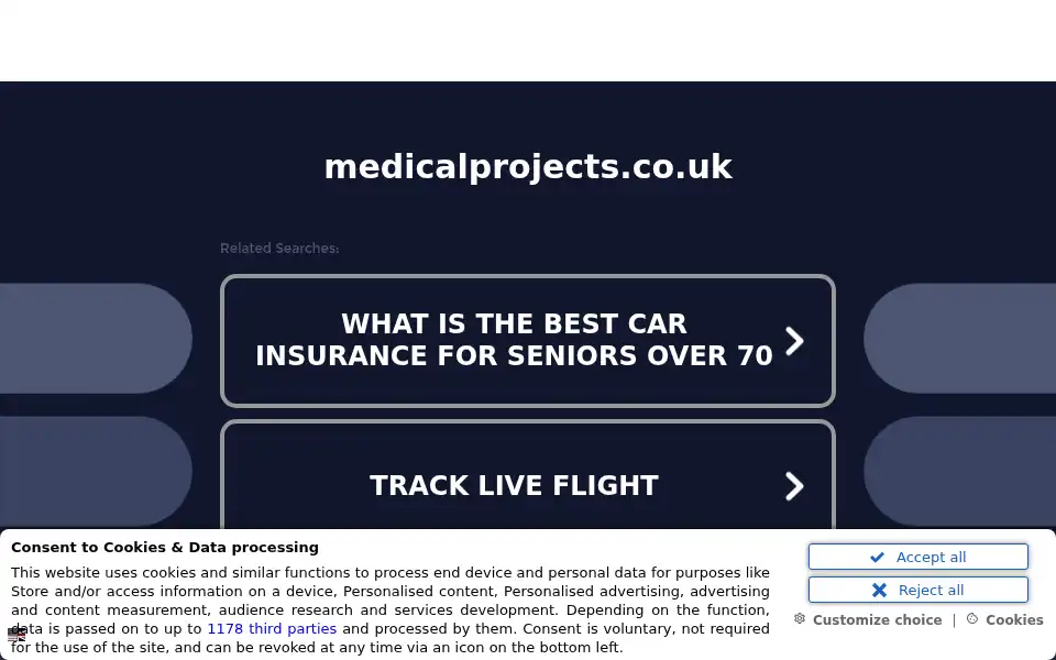 Screenshot of medicalprojects.co.uk