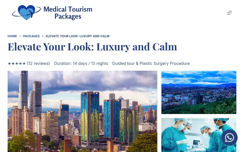 Screenshot of medicaltourismpackages.com