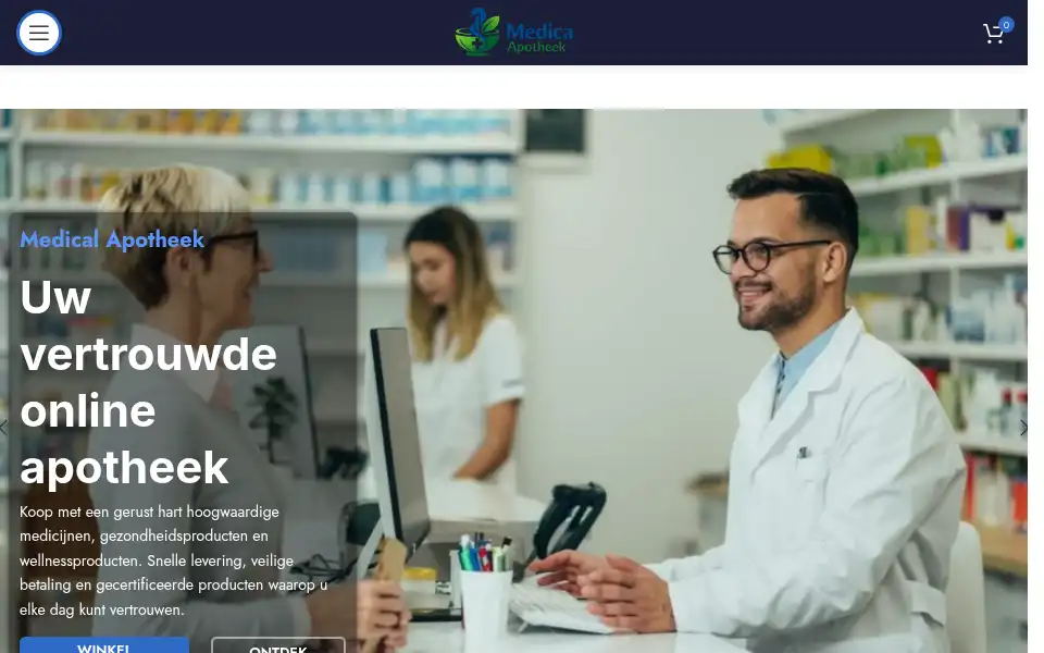 Screenshot of medicapotheek.com