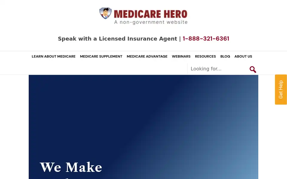 Screenshot of medicarehero.com