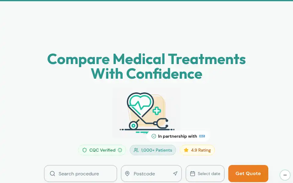 Screenshot of medicompares.co.uk