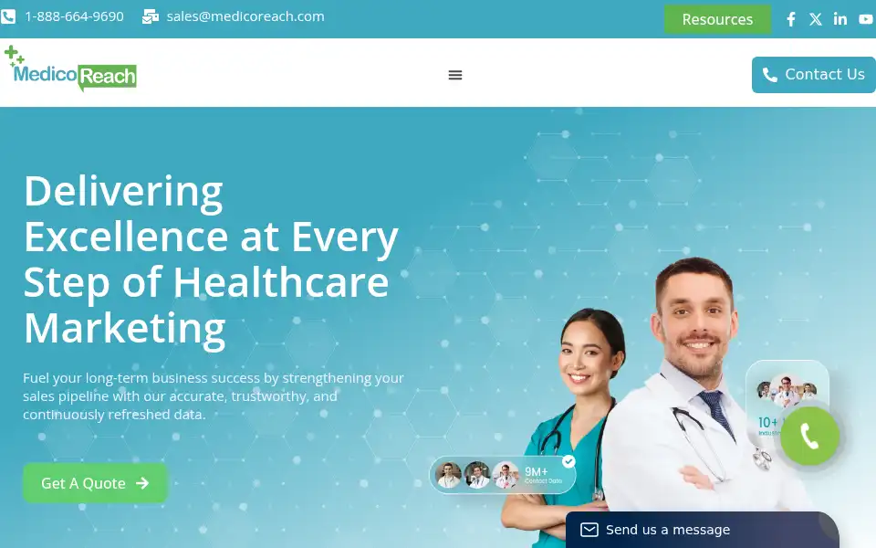 Screenshot of medicoreach.com