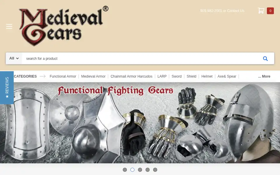 Screenshot of medievalgears.com