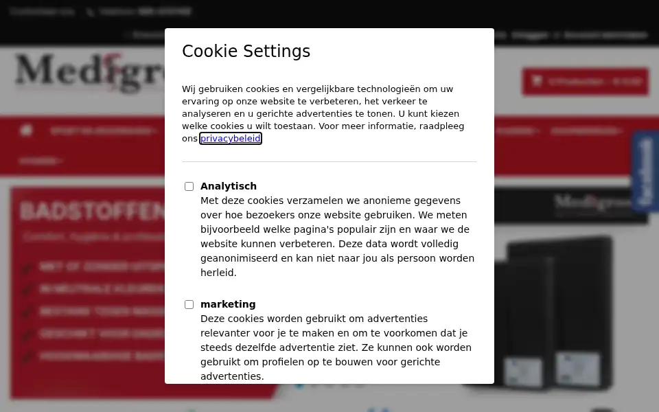 Screenshot of medigros.nl