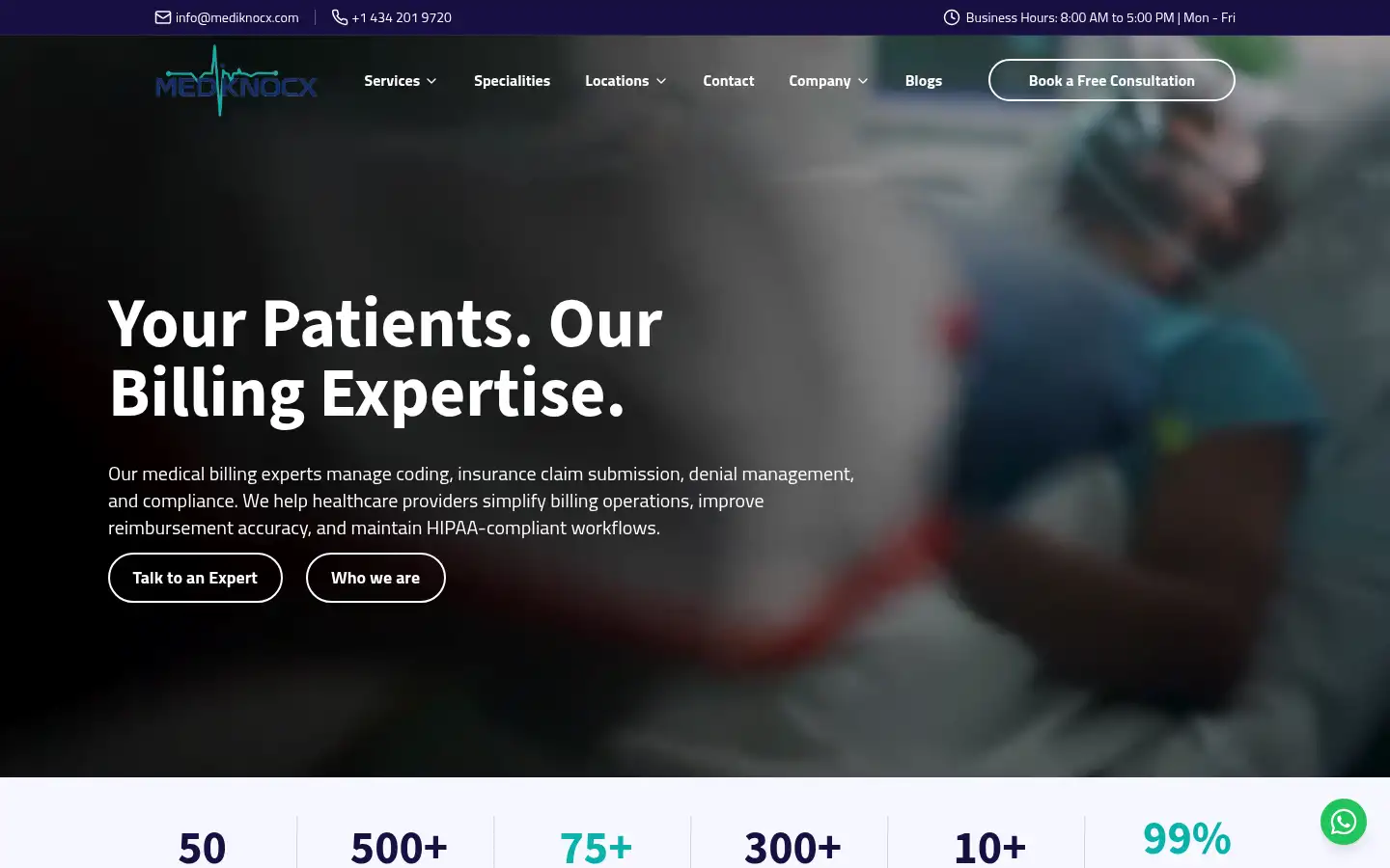 Screenshot of mediknocx.com